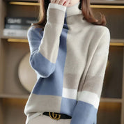 Liza | Cozy sweater with color accents for winter