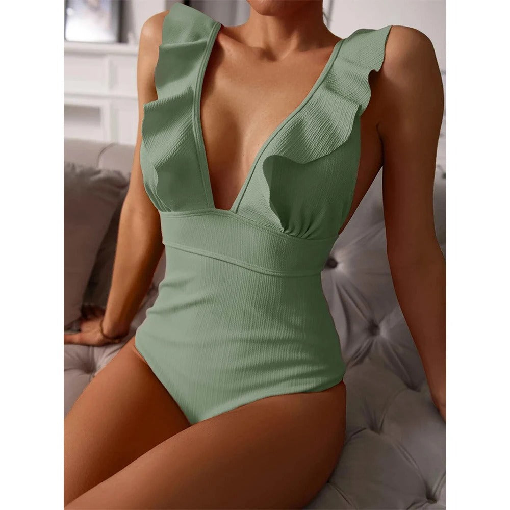 Léa | Maillot de Bain Ridé pour Piscine et Plage