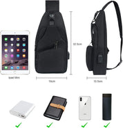 Chic anti-theft shoulder bag with convenient built-in charging port