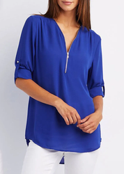 SARAH | Elegant bluse med V-utringning