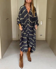 MAGGIE | Casual maxi dress with V-neck collar