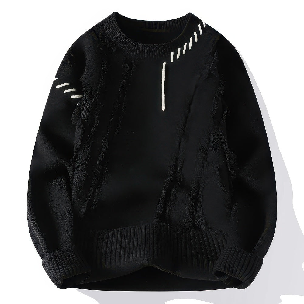 TONI | Unisex genser med høy hals i patchwork