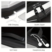 Small waist bag with shoulder strap featuring anti-theft protection and charging function Jayden