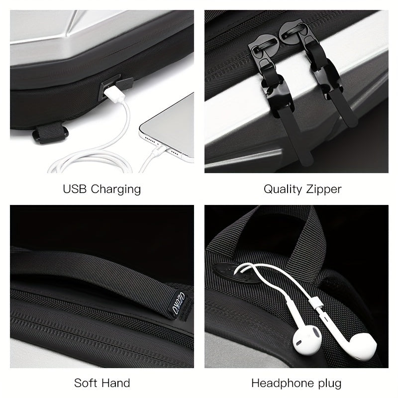 Small waist bag with shoulder strap featuring anti-theft protection and charging function Jayden