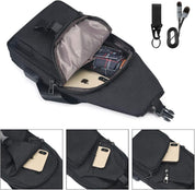 Chic anti-theft shoulder bag with convenient built-in charging port