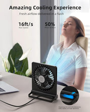 Élias | Mini Ventilateur de Table – Fraîcheur Sans Bruit