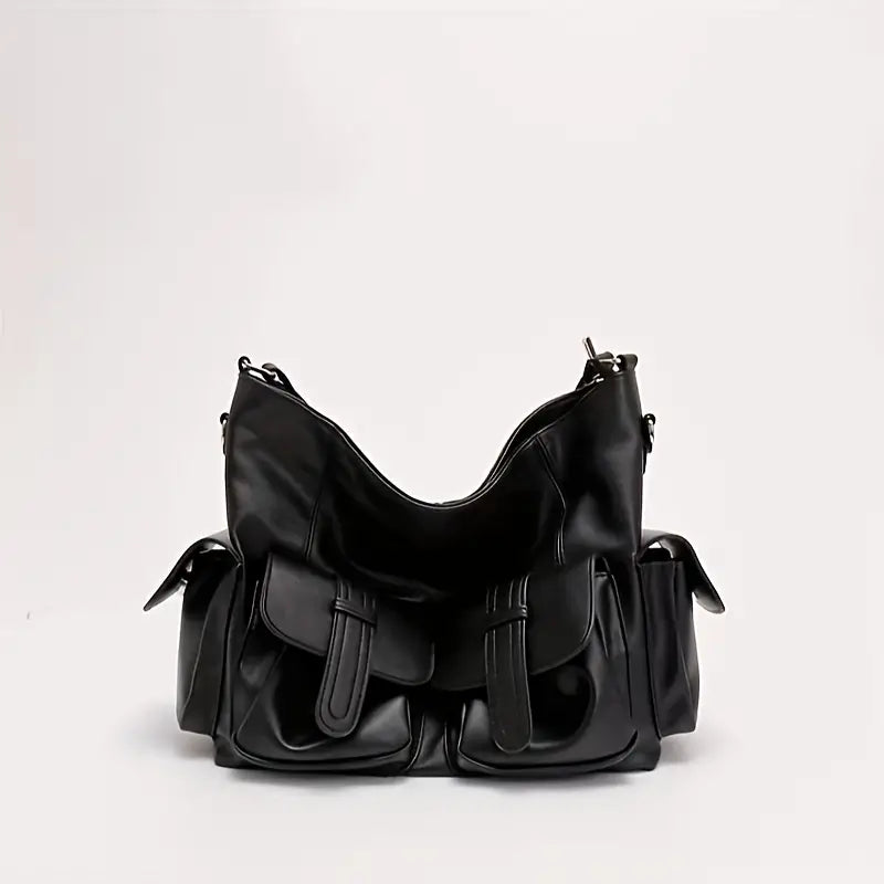 Jayceon | Sac bandoulière en cuir de moto punk à grande capacité