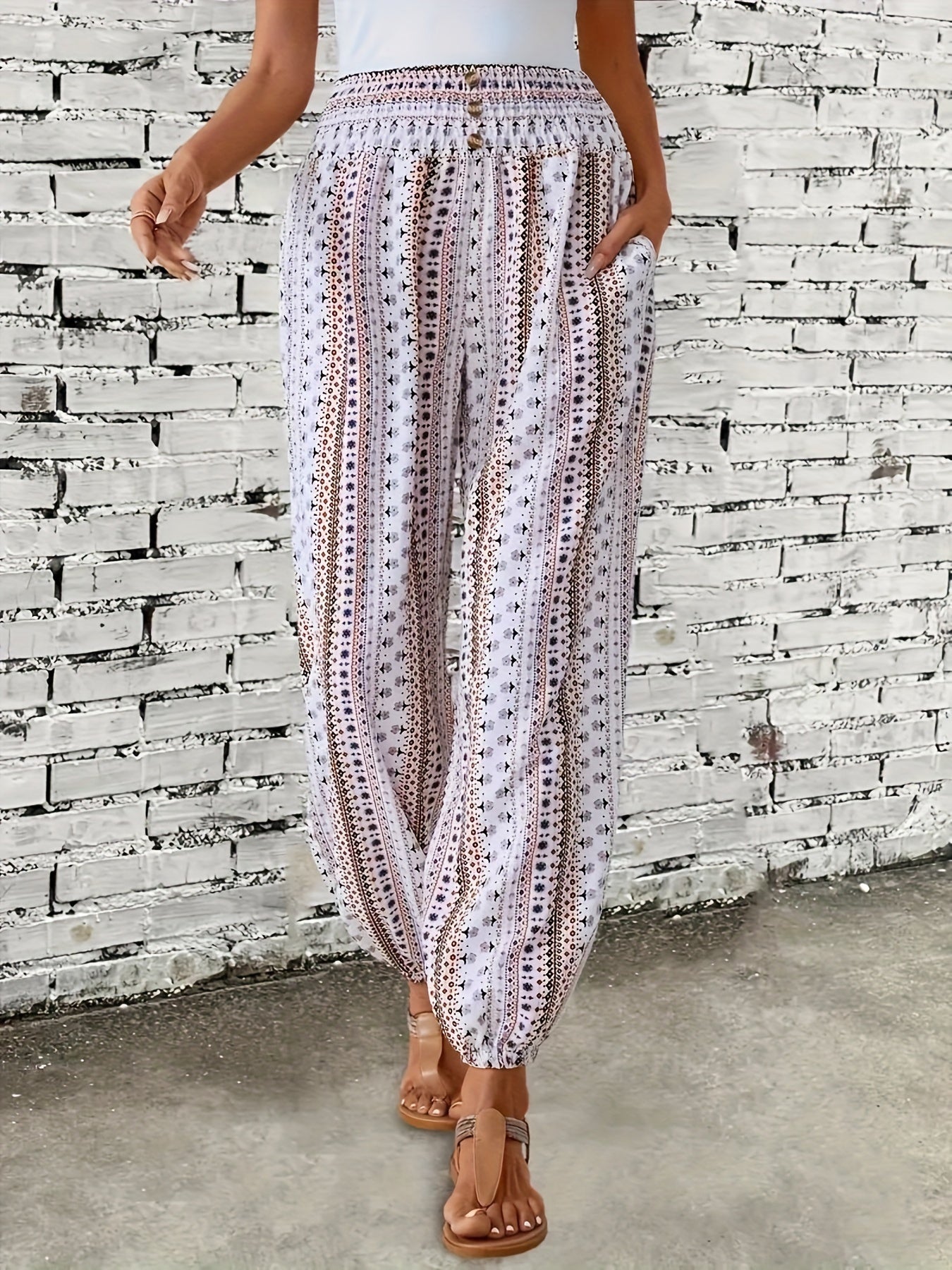 Lola | High-Waisted Printed Pants – Guaranteed Bohemian Vibe