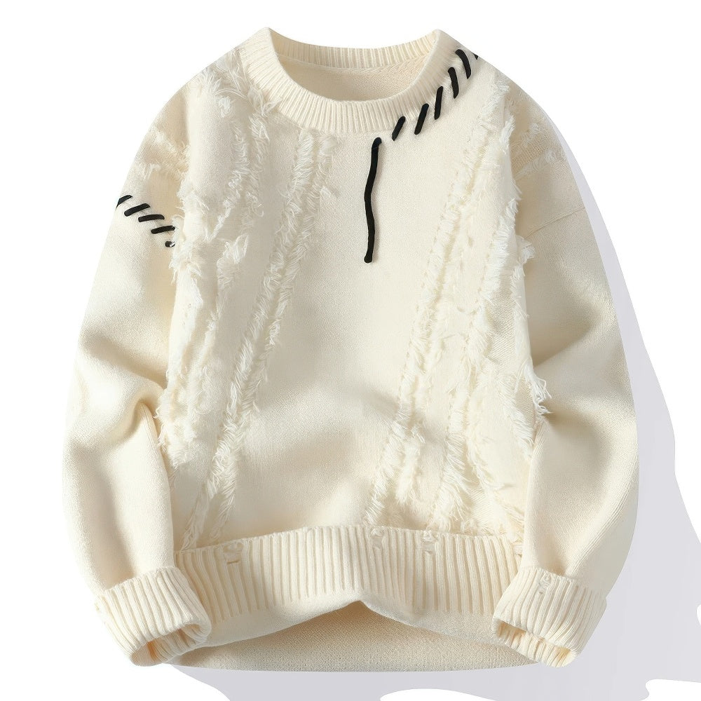 TONI | Unisex genser med høy hals i patchwork