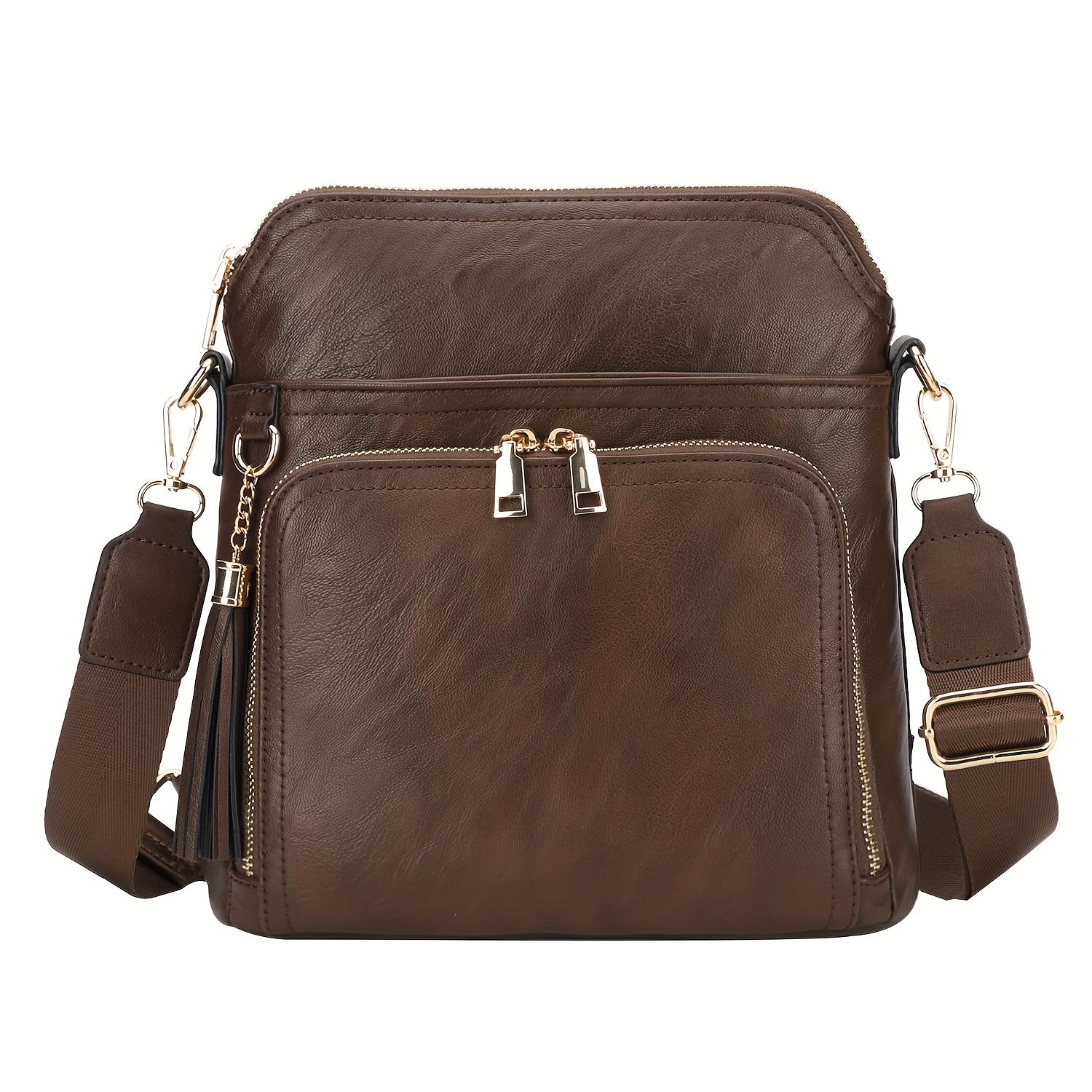 Elevate your style with the chic anti-theft Natalie crossbody bag, featuring trendy fringe accents.