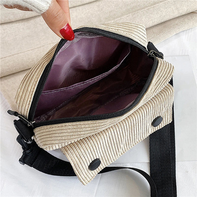 Salem | Mini olkalaukku samettikorduroysta