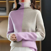 Liza | Cozy sweater with color accents for winter