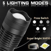 90 000 lumens XHP50.2 DERNIÈRE lampe de poche 7