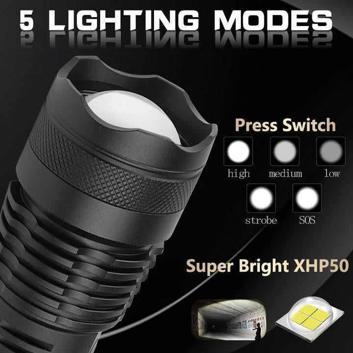90 000 lumens XHP50.2 DERNIÈRE lampe de poche 7