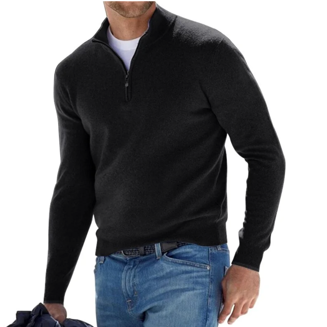 Morris | Casual men's jacket with zipper and stand-up collar