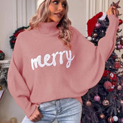 Candy | Pull festif pour femme avec col roulé