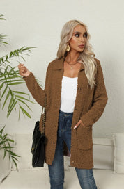Anna | Cardigan en teddy douillet avec poches élégantes