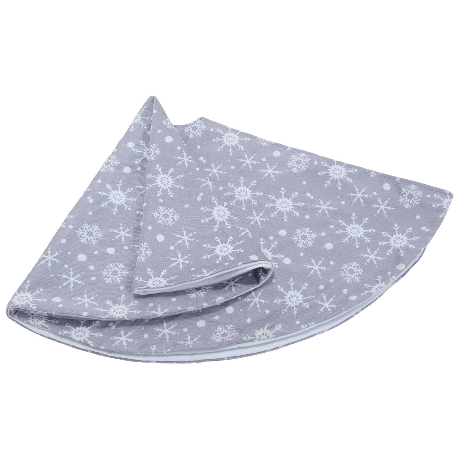 Accessoires de costume : jupe de sapin blanche à flocons de neige sur fond gris 4