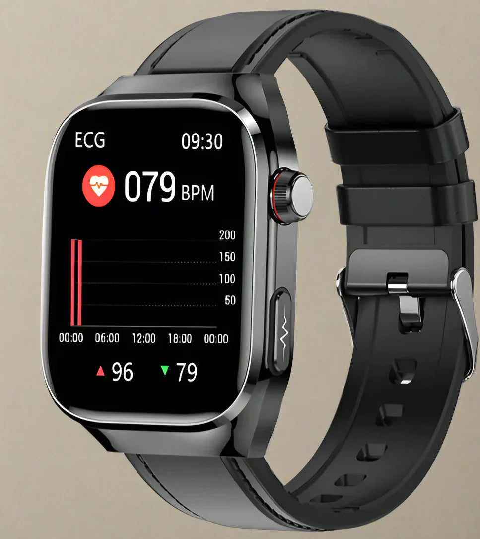 Advanced Health Smartwatch avec ECG, surveillance de la glycémie, affichage AMOLED de 2,04 pouces - Tracker de fitness imperméable 0
