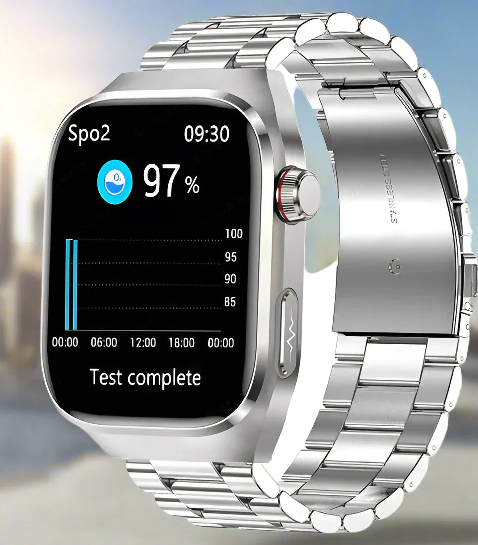 Advanced Health Smartwatch avec ECG, surveillance de la glycémie, affichage AMOLED de 2,04 pouces - Tracker de fitness imperméable 3