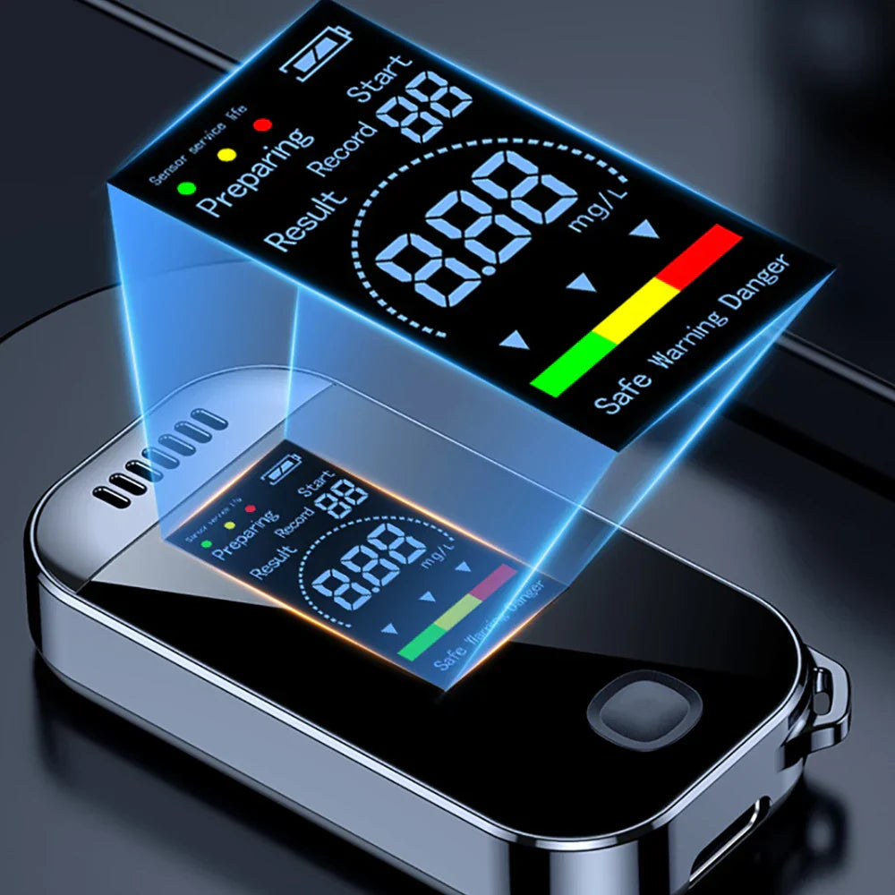 Alcool compact-alcool Magic Cécarneau avec écran LCD -Usb Testeur d'alcool re-constituable pour des mesures précises 4