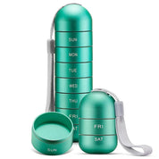 Aluminium 7 jours Organisateur de pilules portables pour voyager, Pill Box Pill Container 1
