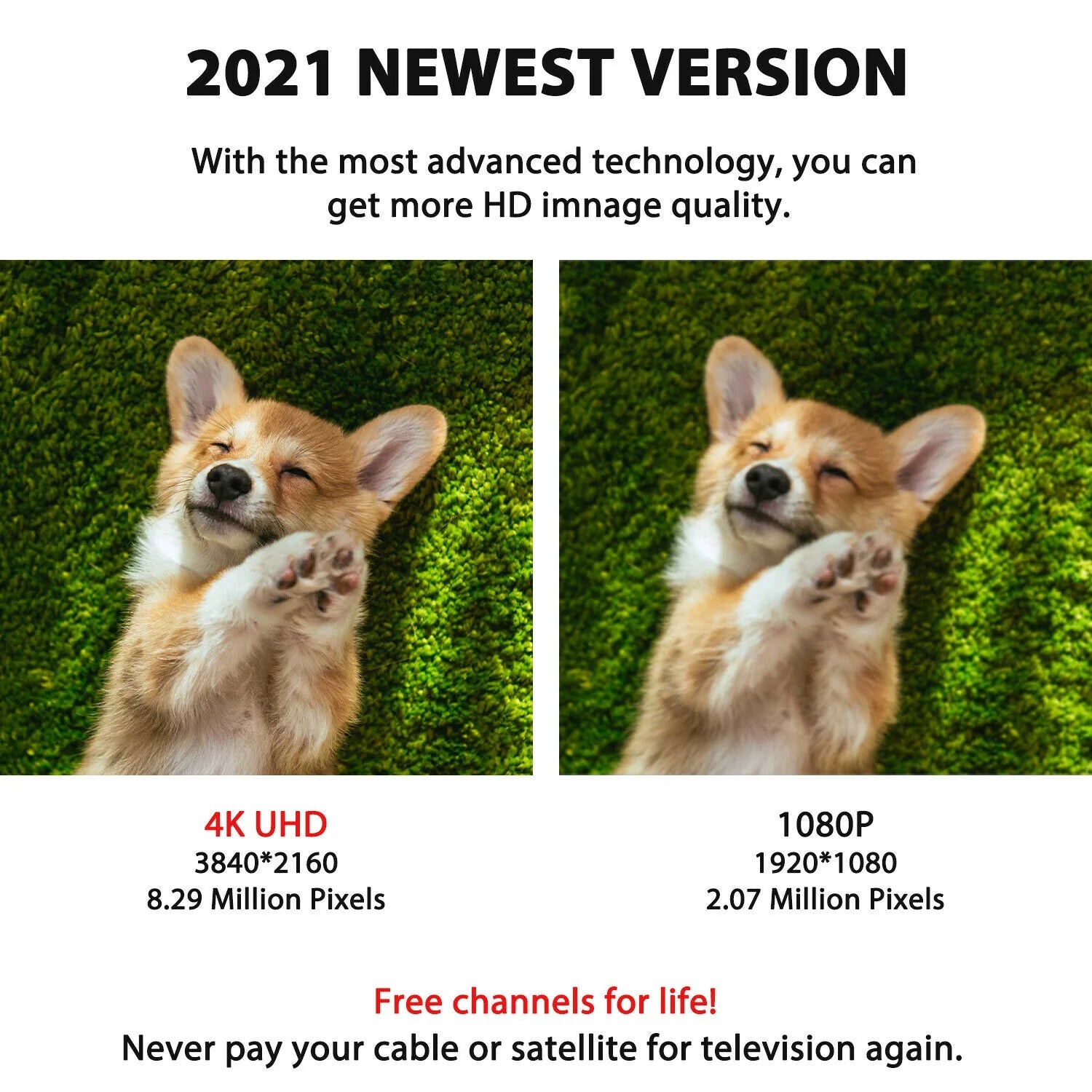 Antenne HDTV numérique à 300 miles avec booster de signal 4