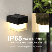 Applique murale solaire d'extérieur – Étanche, économe en énergie, design moderne, IP65, éclairage LED 4 W 1