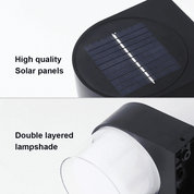 Applique murale solaire d'extérieur – Étanche, économe en énergie, design moderne, IP65, éclairage LED 4 W 4