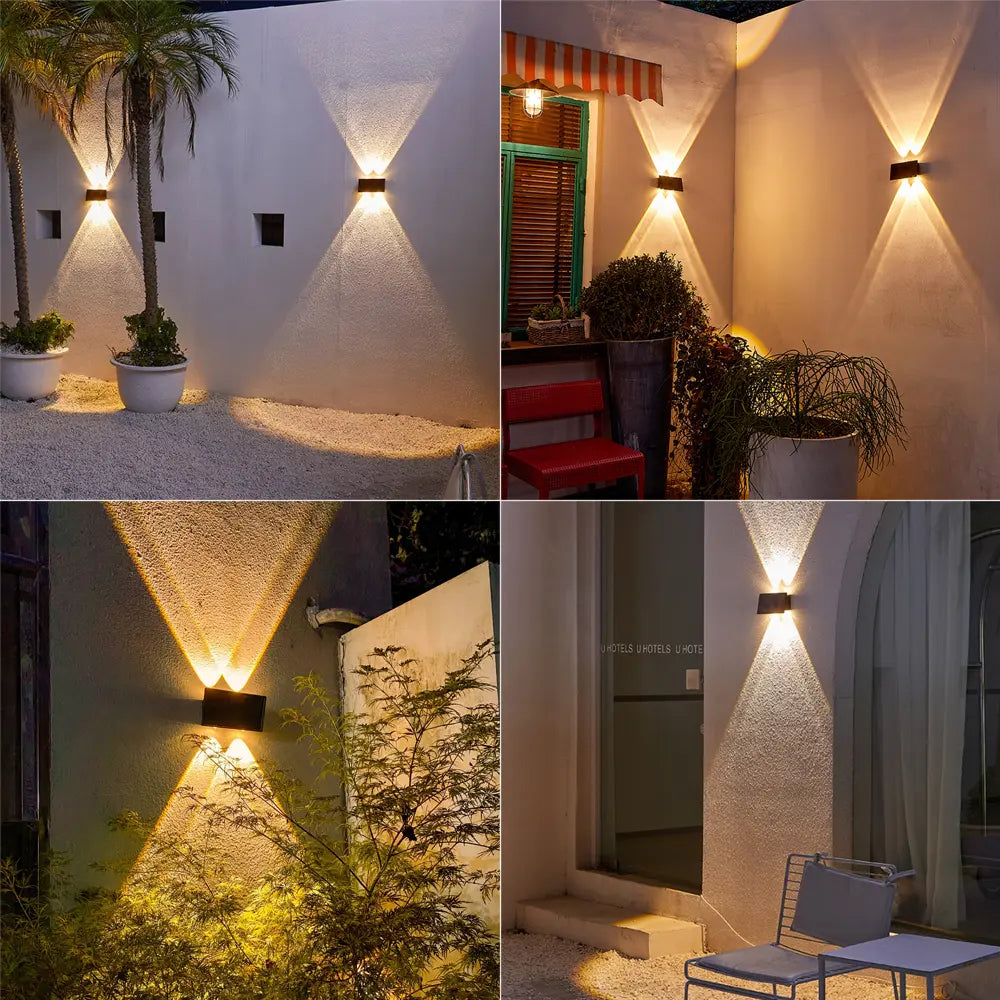 Applique solaire étanche avec éclairage direct pour jardin, escaliers et clôtures – Éclairage extérieur à énergie solaire 1