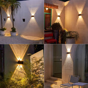 Applique solaire étanche avec éclairage direct pour jardin, escaliers et clôtures – Éclairage extérieur à énergie solaire 1