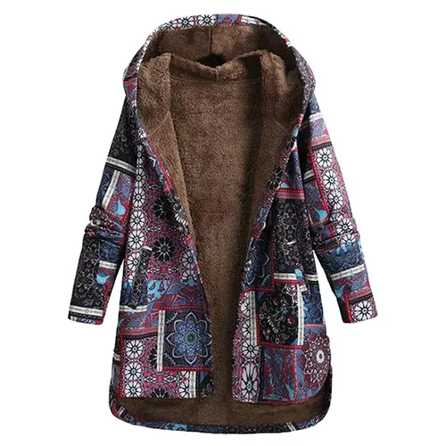 Evaan | Boheemi patchwork-huppari lämpimällä vuorella naisille