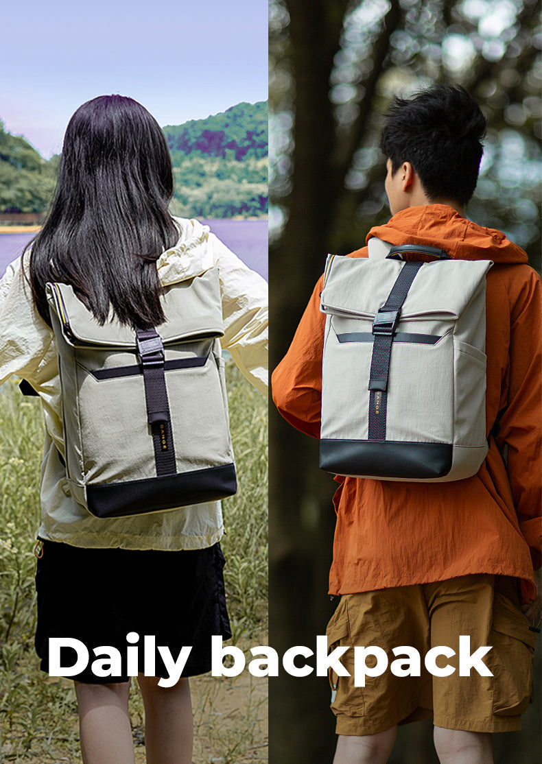 BANGE NEWS Sac à dos imperméable et léger à enroulement pour le chemin de l'école 3