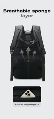 BANGE Nouveau sac à dos d'école de commerce imperméable et organisé 8