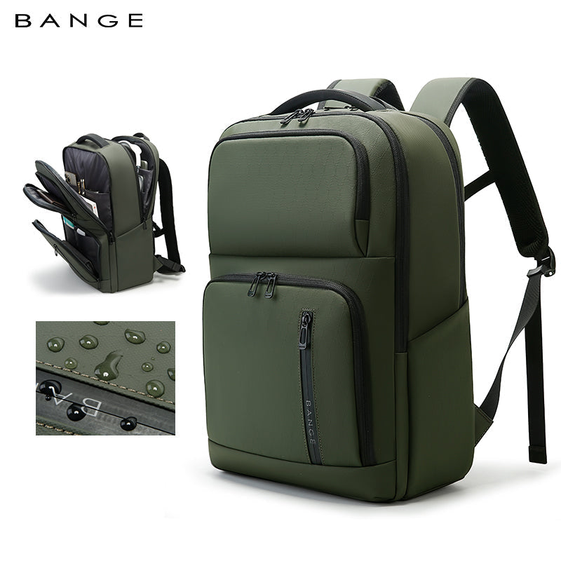 BANGE Nouveau sac à dos d'école de commerce imperméable et organisé 9