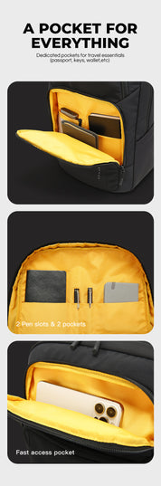 BANGE Nouveau sac à dos de voyage imperméable, souple et léger pour étudiant, décontracté, pour ordinateur portable 5