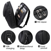 BANGE Nouveau sac à dos pour ordinateur portable 15,6 pouces pour hommes et femmes 3