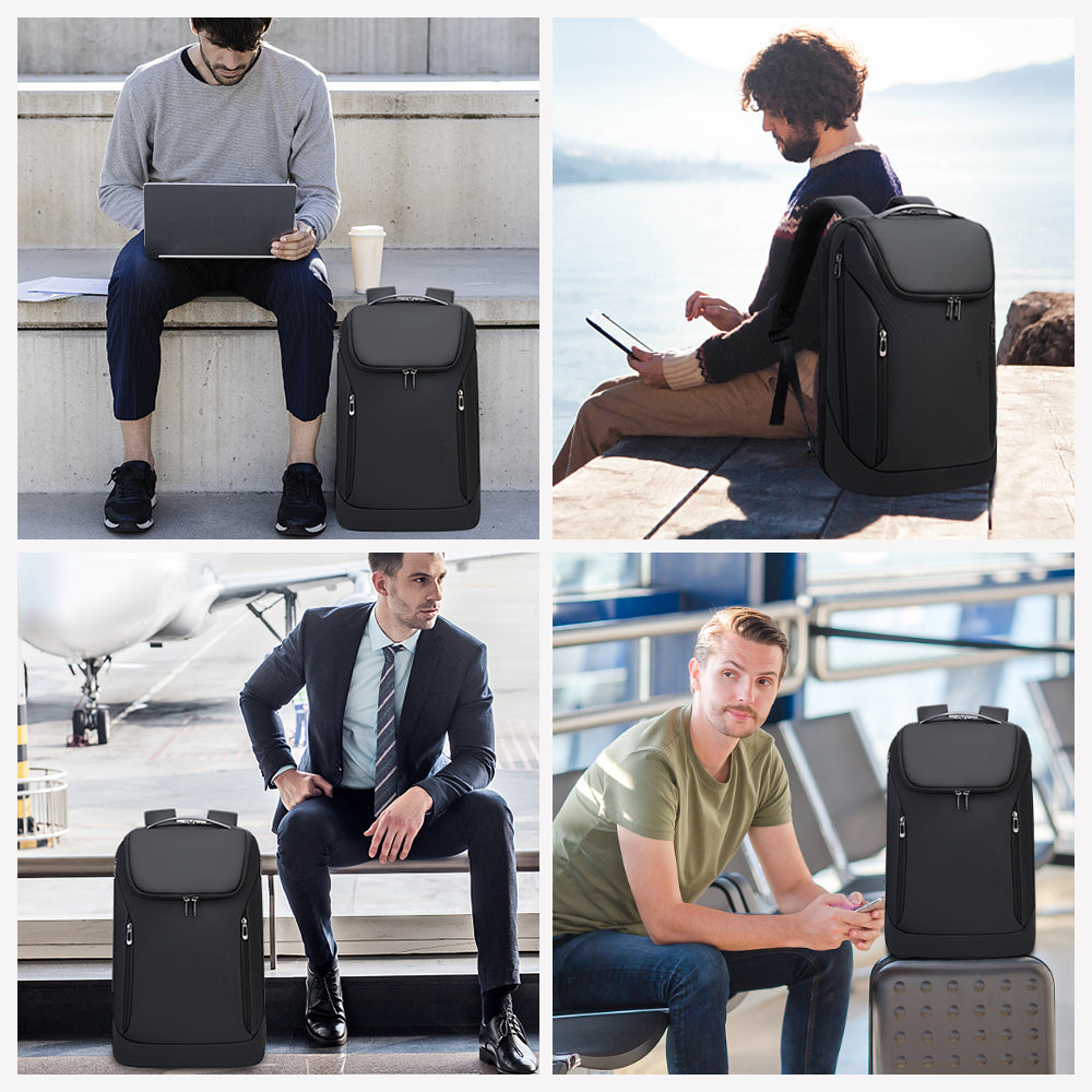 BANGE Nouveau sac à dos pour ordinateur portable 15,6 pouces pour hommes et femmes 5