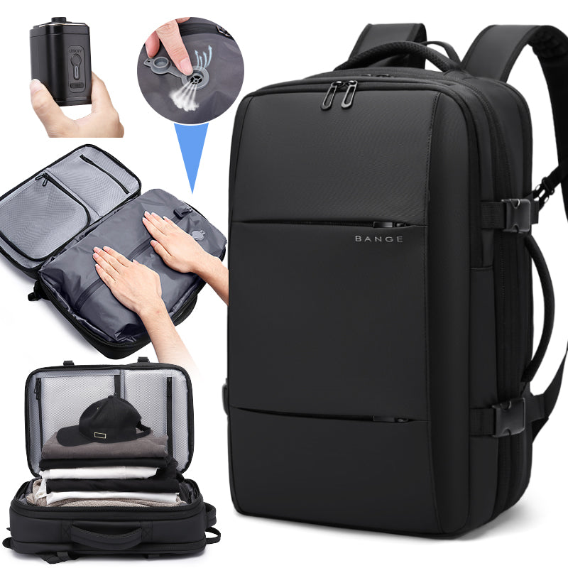 BANGE Sac à dos étanche à compression sous vide pour homme, 50 L, avec serrure TSA, offre spéciale, nouveauté 0