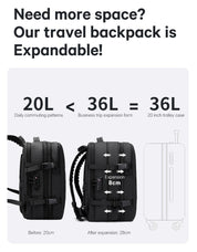 BANGE Sac à dos étanche à compression sous vide pour homme, 50 L, avec serrure TSA, offre spéciale, nouveauté 4