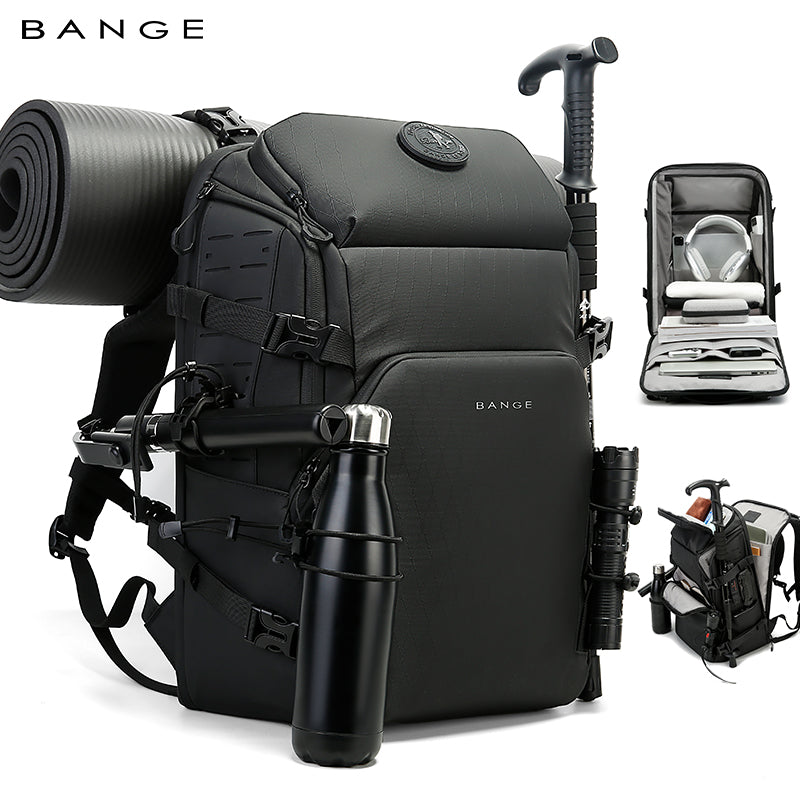 BANGE – Sac à dos pour ordinateur portable 17 pouces, grande capacité, étanche, pour randonnée en plein air, pour homme, offre spéciale 0