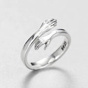 Bague ajustable en argent pour femme, ornée d'un motif unique - Design élégant et moderne 1