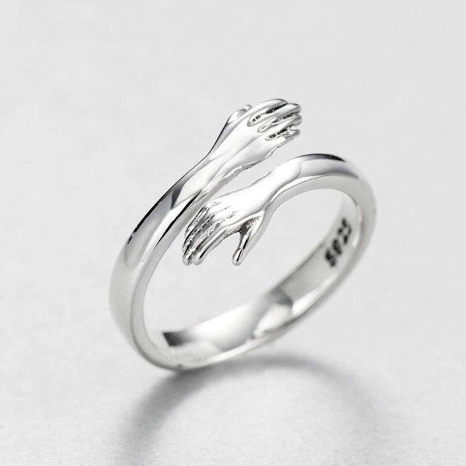 Bague ajustable en argent pour femme, ornée d'un motif unique - Design élégant et moderne 1