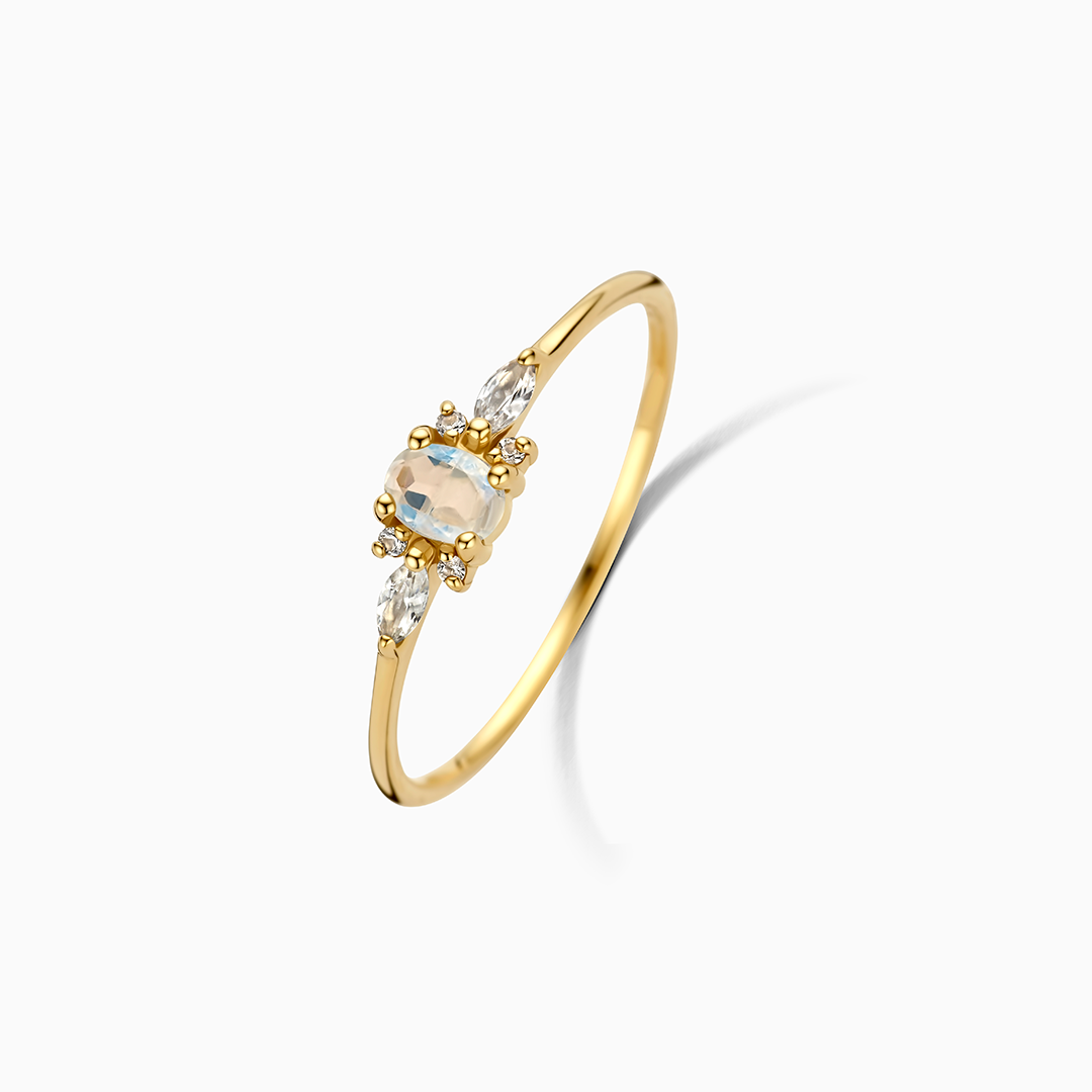 Bague élégante en pierre de lune – Bijou classique de haute qualité 1