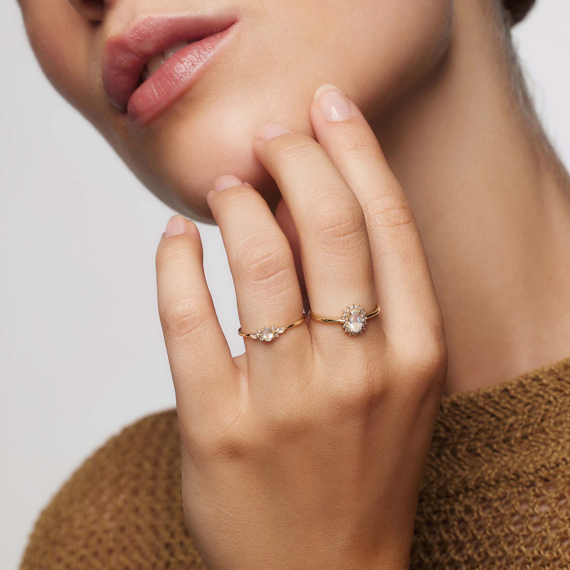 Bague élégante en pierre de lune – Bijou classique de haute qualité 3