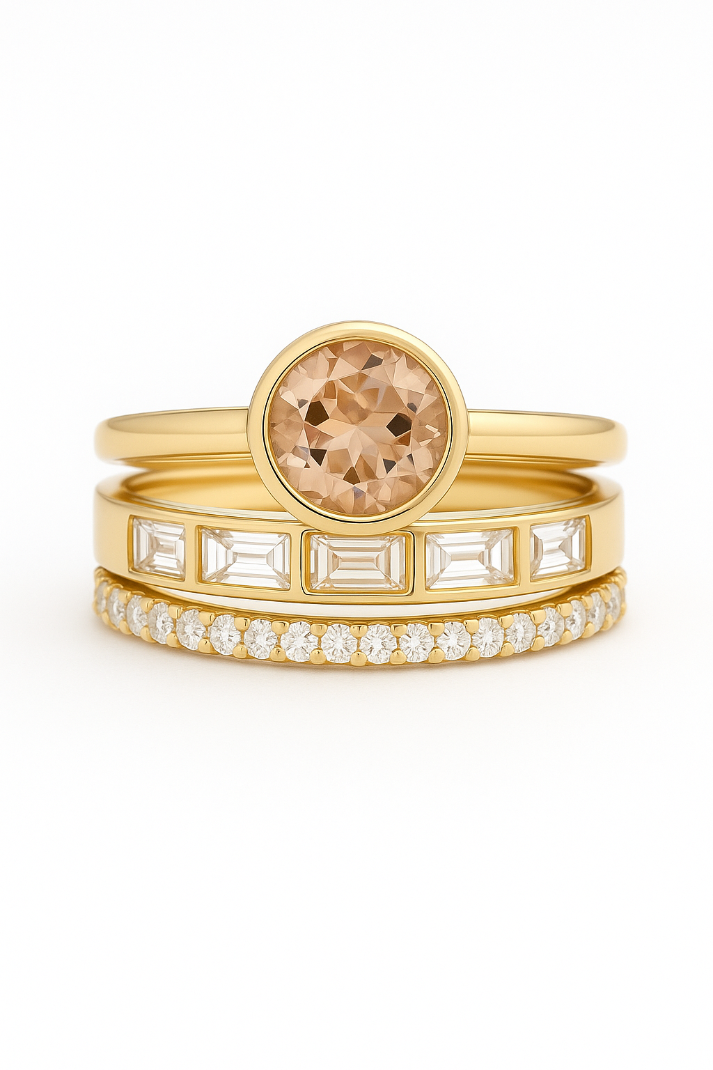 Bague pour femme avec insert en cristal - Design élégant en or 0