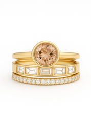 Bague pour femme avec insert en cristal - Design élégant en or 0