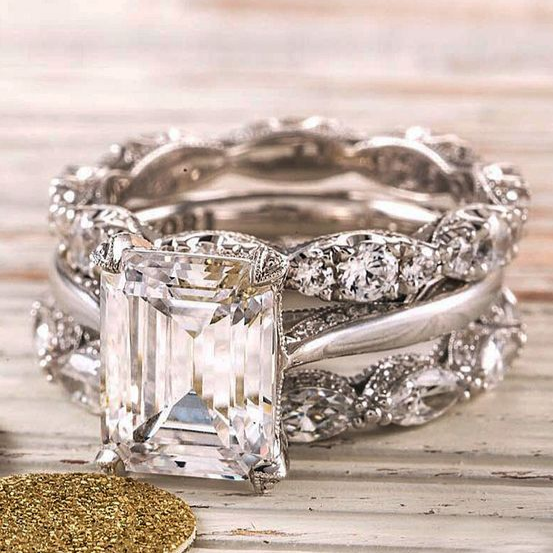 Bague vintage à plusieurs niveaux et finition argentée brillante – Un style élégant pour toutes les occasions 0