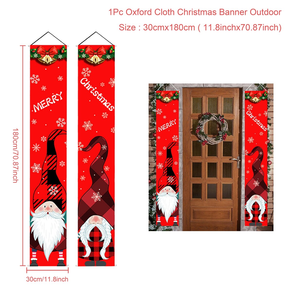 Bannières de porte à suspendre pour Joyeux Noël 11