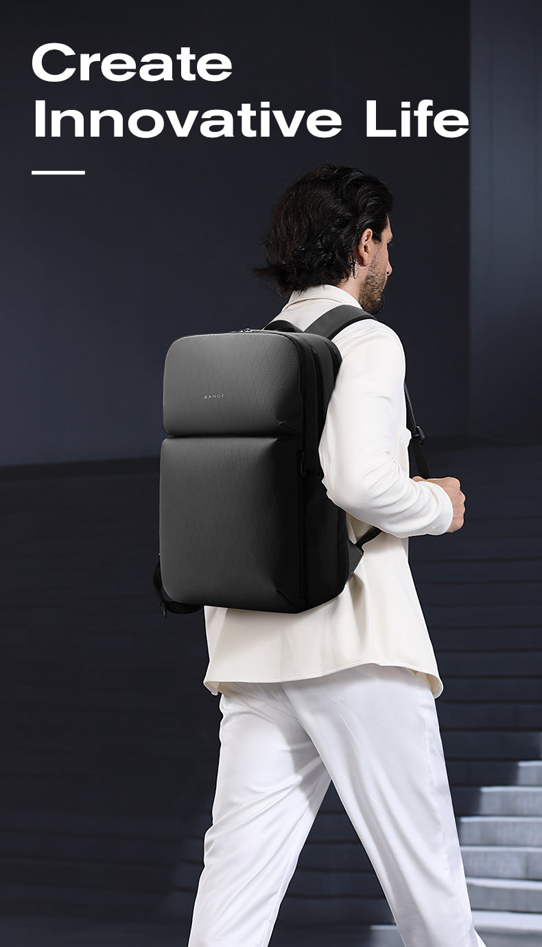 Best-seller BANGE : Sac à dos fin et étanche pour ordinateur portable 15,6 pouces, idéal pour le travail et l'école 2